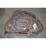 Oxy acetylene gas cutting set c/w torch, regulators and hoses