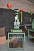 Sweeney and Blocksidge fly press Throat approx. 7" c/w fabricated steel stand