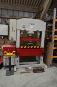 Morgan Rushworth HFPX 1020/100 universal H frame hydraulic press Distance between columns approx.