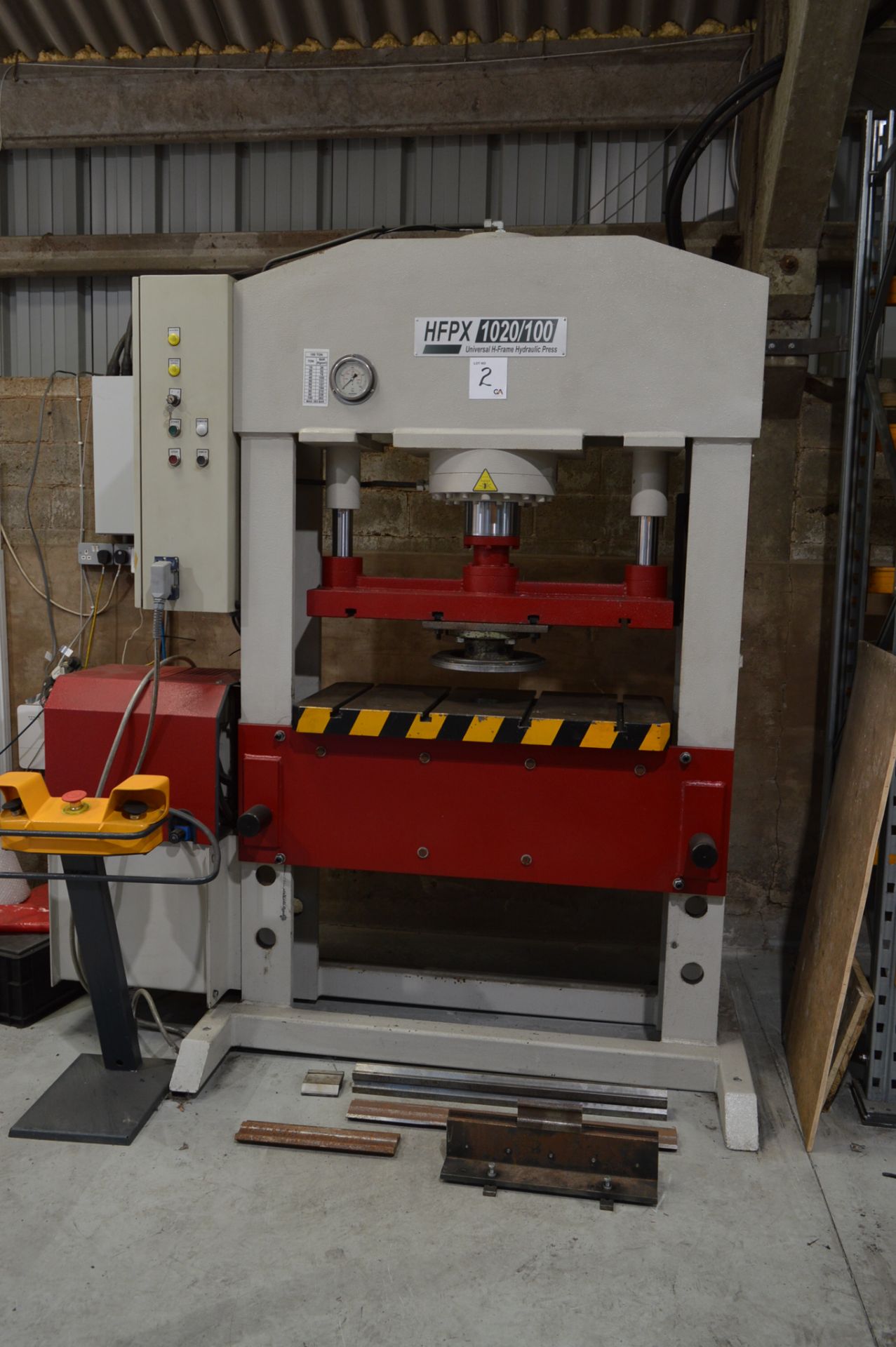Morgan Rushworth HFPX 1020/100 universal H frame hydraulic press Distance between columns approx. - Image 2 of 7