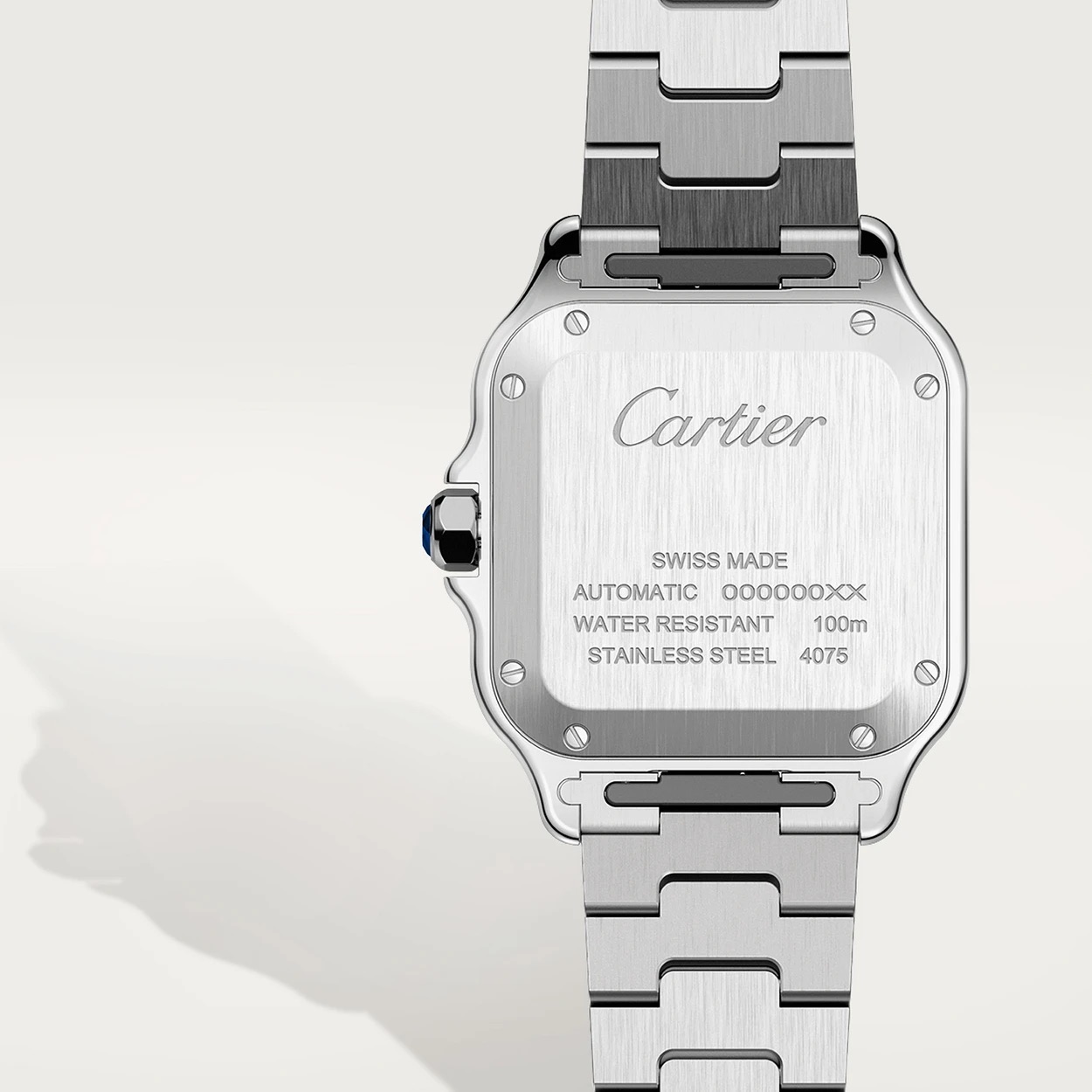 Cartier Santos De Cartier Medium Model - Automatic Movement -Steel Bracelet -'Brand New' -White Dial - Bild 3 aus 5