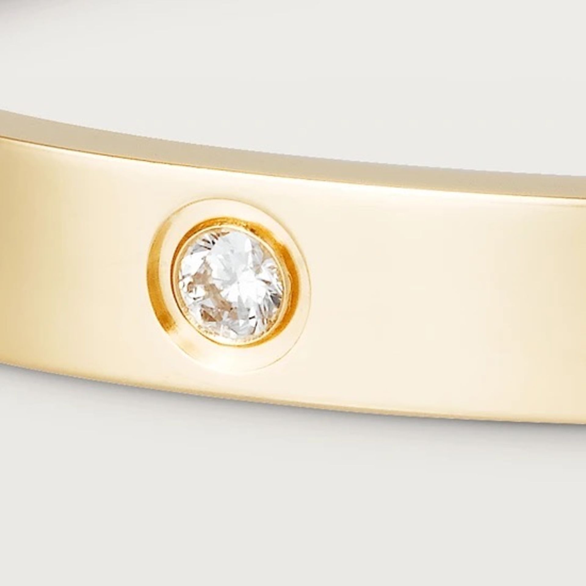 Cartier - Love Bracelet, 4 Diamonds-18ct Yellow Gold - Round Brilliant Cut Diamonds -16cm- Brand New - Image 4 of 7