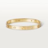 Cartier - Love Bracelet, 4 Diamonds-18ct Yellow Gold - Round Brilliant Cut Diamonds -16cm- Brand New