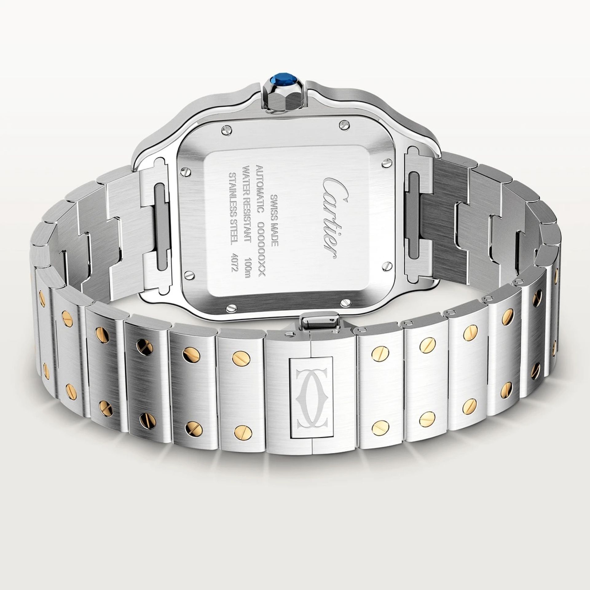 Cartier Santos De Cartier Large Model - Automatic Movement - Yellow Gold Stainless Steel White Dial - Image 8 of 12