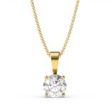 ** ON SALE ** Round Brilliant Cut Diamond 0.75 Carat G Colour VS1 Clarity - Necklace Pendant
