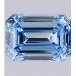 ** ON SALE ** Emerald Cut Diamond Fancy Blue Colour VS1 Clarity 3.01 Carat EX EX - LG582358755 - IGI