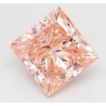 ** ON SALE ** Princess Cut Diamond Fancy Pink Colour VS1 Clarity 2.50 Carat VG VG - LG502162210- IGI