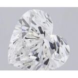 ** ON SALE ** Heart Cut Diamond F Colour VVS2 Clarity 2.53 Carat EX EX - LG553217083 - IGI