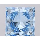 ** ON SALE ** Princess Cut Diamond Fancy Blue Colour VVS2 Clarity 5.03 Carat EX EX - LG574358926