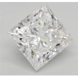 ** ON SALE ** Princess Cut Diamond F Colour VVS1 Clarity 4.44 Carat EX EX -