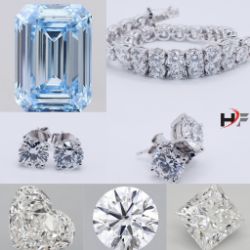 ** Diamond & Jewellery Sale Event ** 22 Carat Diamond Tennis Bracelet D-E 18Kt White Gold 'Brand New' - 5.14 Carat F VVS2 Diamond Earrings **