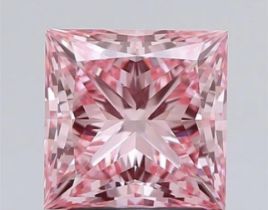 ** ON SALE ** Princess Cut Diamond Fancy Pink Colour VS1 Clarity 2.00 Carat EX EX