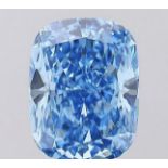 Cushion Brilliant Cut Diamond Fancy Blue Colour VS1 Clarity 1.63 Carat EX EX - LG588347098 - IGI