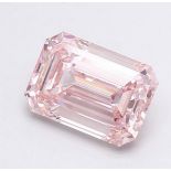 ** ON SALE ** Emerald Cut Diamond Fancy Pink Colour VS1 Clarity 2.10 Carat VG VG