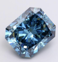 ** ON SALE ** Radiant Cut Diamond Fancy Blue VS1 Clarity 5.73 Carat EX EX