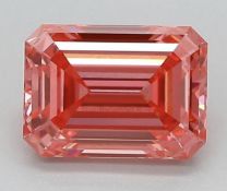 Emerald Cut Diamond Fancy Vivid Pink Colour VS1 Clarity 2.07 Carat VG VG - LG582382750 - IGI