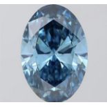 ** ON SALE ** Oval Cut Diamond 5.25 Carat Fancy Blue Colour VS2 Clarity EX EX - LG578342866 - IGI