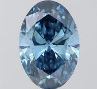 ** ON SALE ** Oval Cut Diamond 5.25 Carat Fancy Blue Colour VS2 Clarity EX EX - LG578342866 - IGI