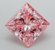 Princess Cut Diamond Fancy Pink Colour VVS2 Clarity 2.00 Carat EX EX - LG582358425 - IGI