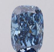** ON SALE ** Cushion Brilliant Cut Diamond Fancy Blue Colour VVS2 Clarity 5.16 Carat LG593368653