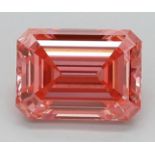 Emerald Cut Diamond Fancy Vivid Pink Colour VS1 Clarity 2.07 Carat VG VG - LG582382750 - IGI