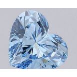 Heart Cut Diamond Fancy Blue Colour VS2 Clarity 1.80 Carat EX EX - LG595384980 - IGI