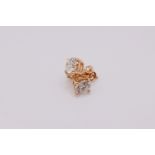 Round Brilliant Cut 2.10 Carat Diamond Earrings Set in 18kt Rose Gold - E Colour VVS Clarity