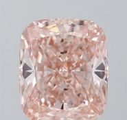 **ON SALE**Cushion Brilliant Cut Diamond Fancy Pink Colour VS1 Clarity 5.07 Carat EX - LG586339179