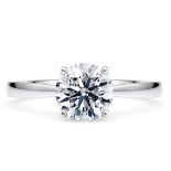 Round Brilliant Cut Natural Diamond Ring 1.00 Carat H Colour VS2 Clarity EX VG - IGI