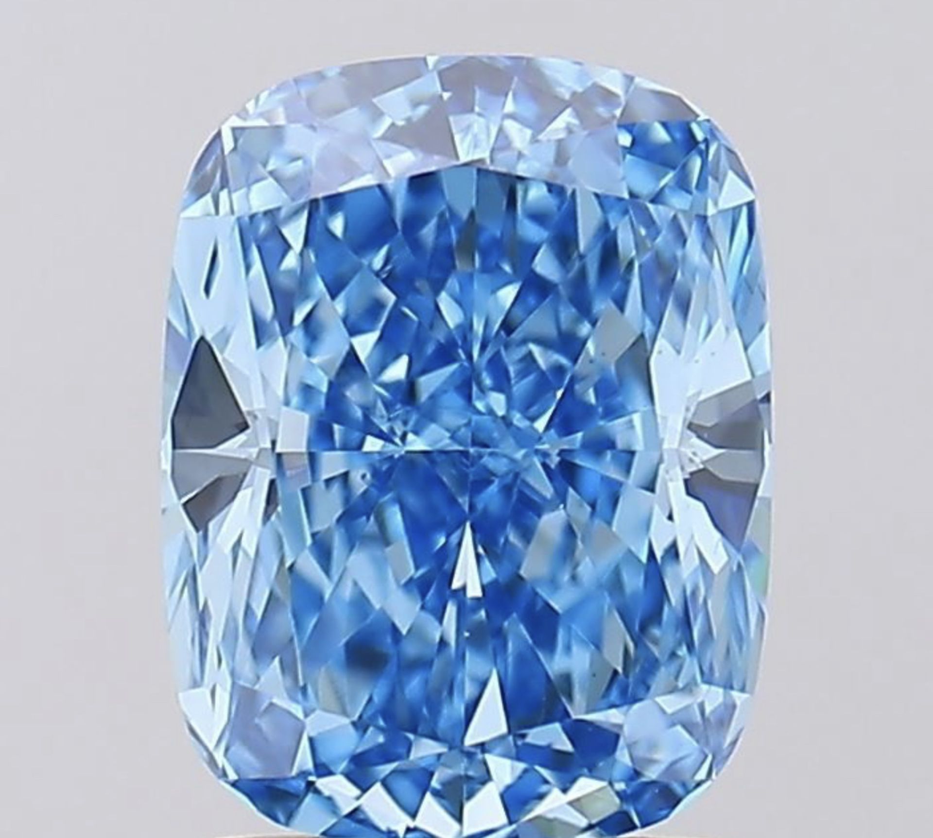 **ON SALE**Cushion Brilliant Cut Diamond Fancy Blue Colour VS1 Clarity 1.63 Carat EX - LG588347098