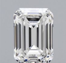 **ON SALE **Emerald Cut Diamond F Colour VVS2 Clarity 5.06 Carat EX EX - LG574319971