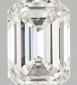 Emerald Cut Natural Diamond H Colour IF ( Internally Flawless ) Clarity 1.01 Carat EX EX - 592349202