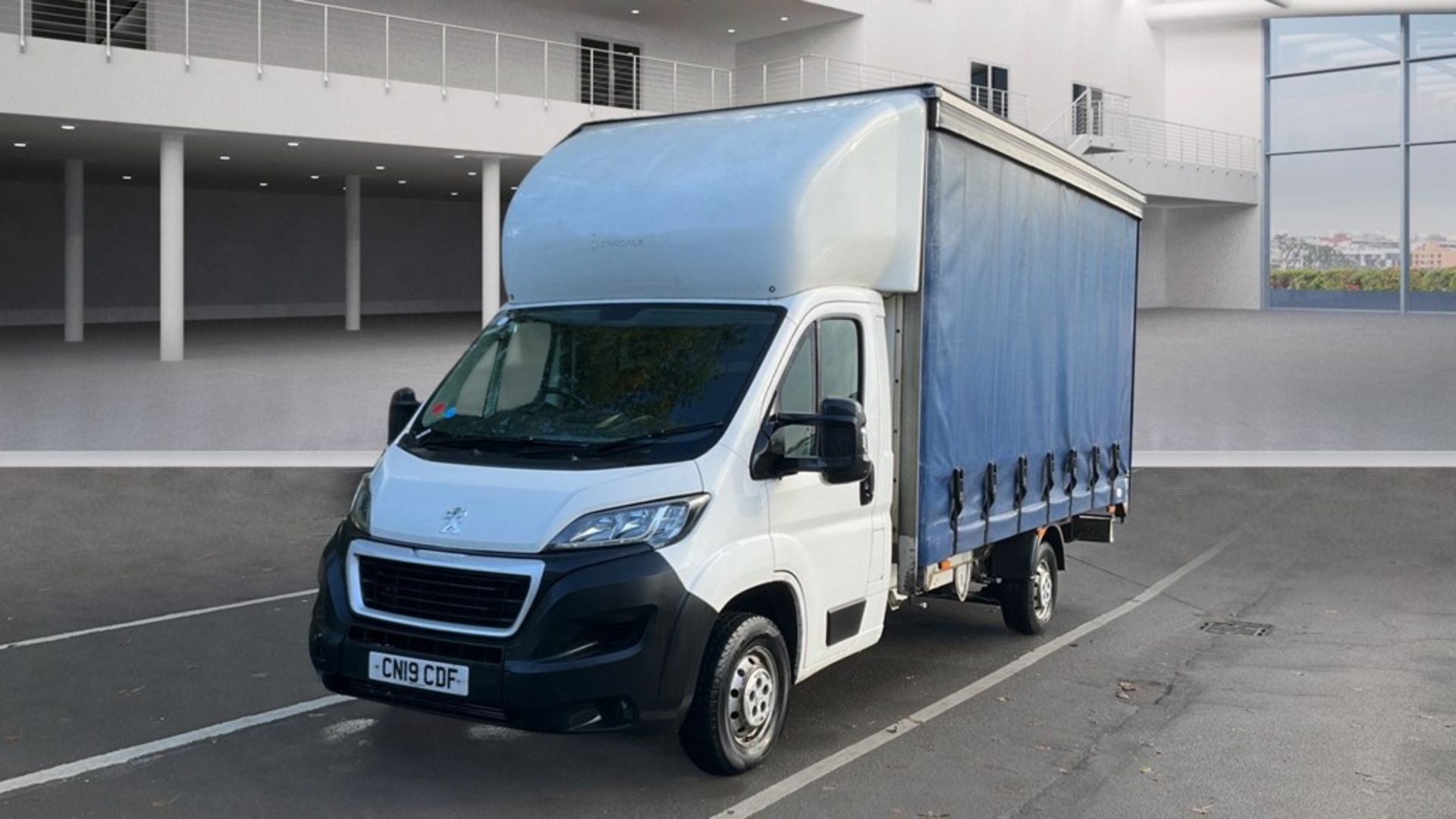 ** ON SALE ** Peugeot boxer 2.0 BlueHDI L3 Luton Curtainsider 2019 '19 Reg' A/C - ULEZ Compliant - Image 2 of 9