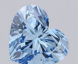 Heart Cut Diamond Fancy Blue Colour VS2 Clarity 1.80 Carat EX EX - LG595384980 - IGI