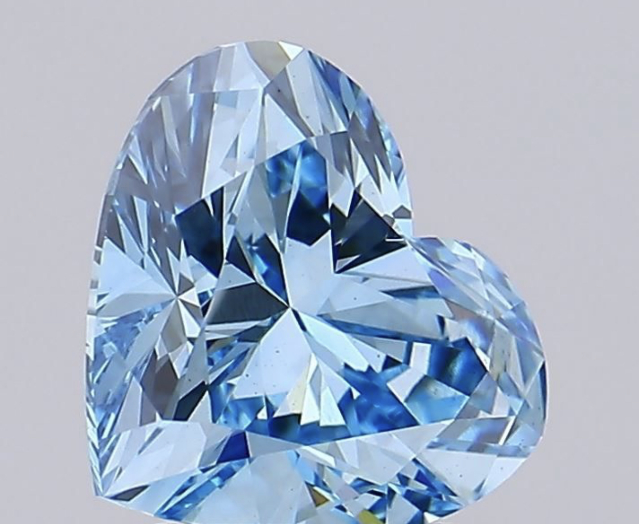 Heart Cut Diamond Fancy Blue Colour VS2 Clarity 1.80 Carat EX EX - LG595384980 - IGI - Image 6 of 7