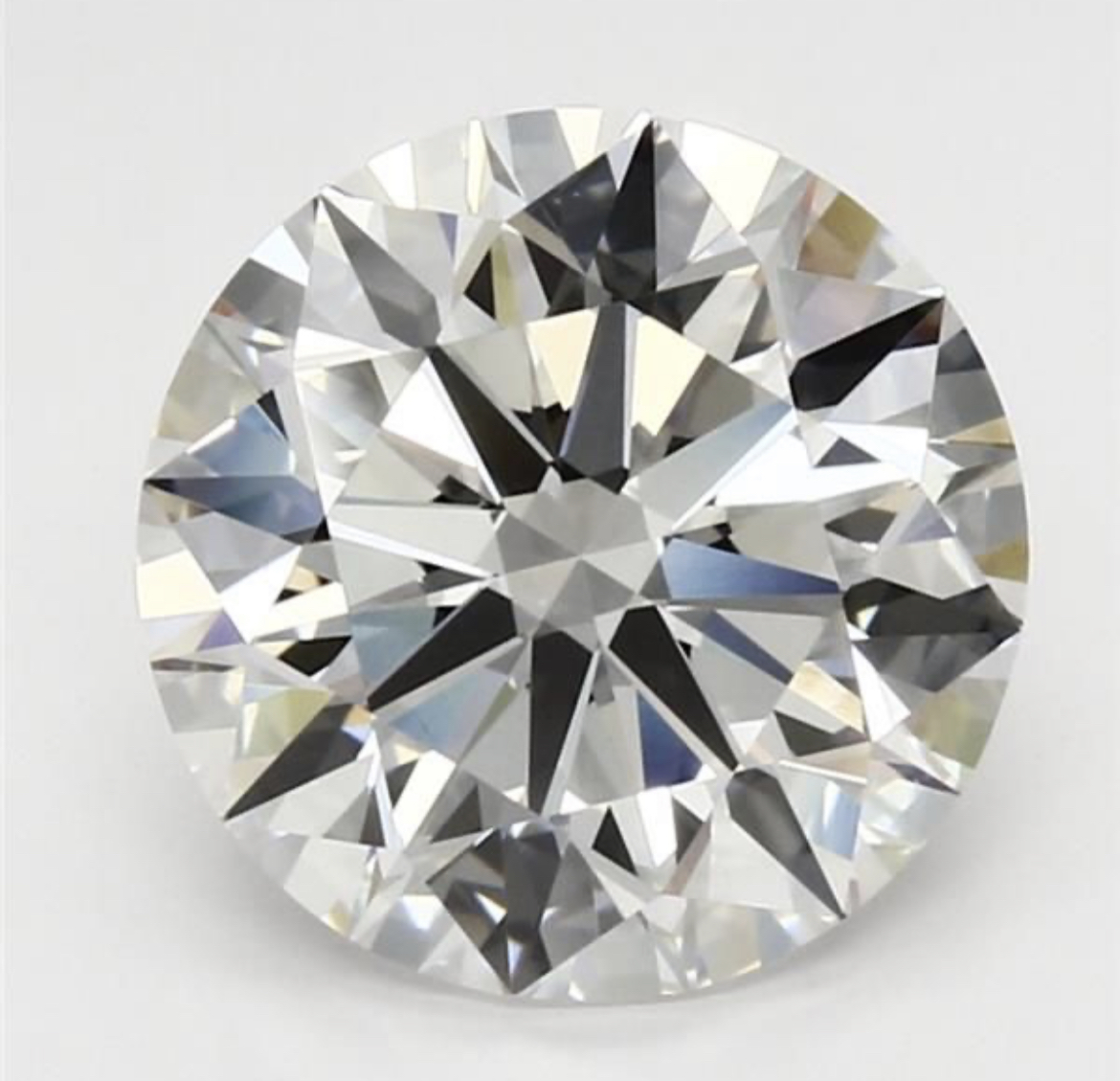 Round Brilliant Cut Diamond F Colour VVS2 Clarity 5.02 Carat ID EX EX - LG596342549 - IGI