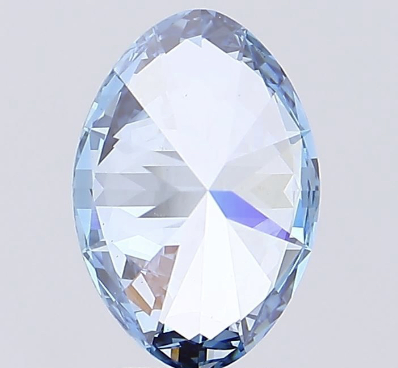 Oval Cut Diamond 4.04 Carat Fancy Blue Colour VS1 Clarity EX EX - LG586340342 - IGI - Image 5 of 7
