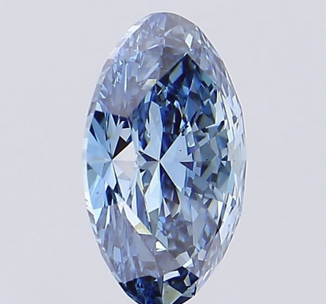 Oval Cut Diamond 4.04 Carat Fancy Blue Colour VS1 Clarity EX EX - LG586340342 - IGI - Image 3 of 7