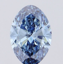 Oval Cut Diamond 4.04 Carat Fancy Blue Colour VS1 Clarity EX EX - LG586340342 - IGI