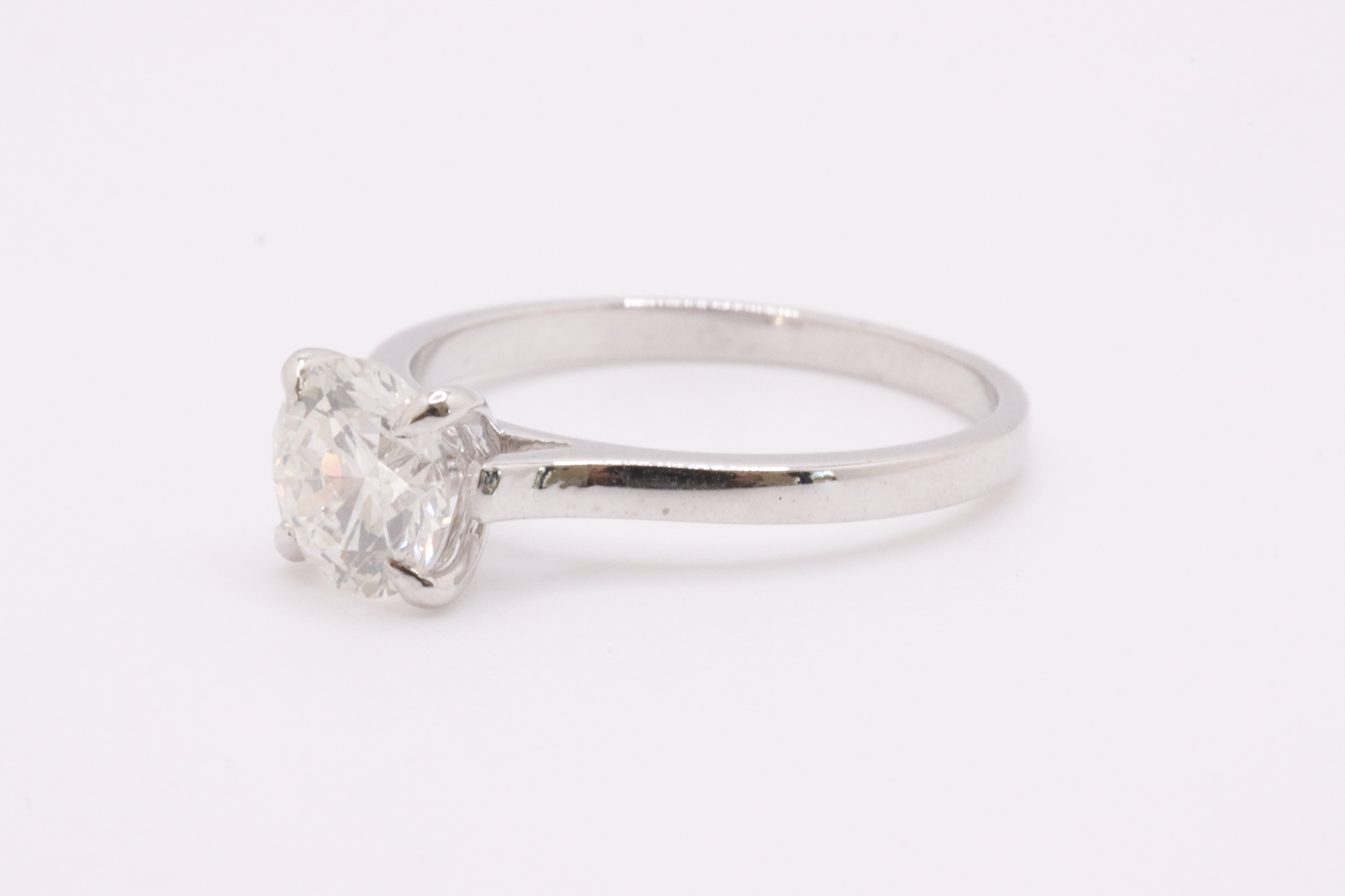Round Brilliant Cut Natural Diamond Ring 1.09 Carat I Colour SI2 Clarity EX EX EX - GIA - Image 8 of 10