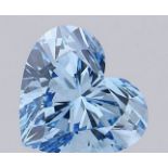 ** ON SALE ** Heart Cut Diamond Fancy Blue Colour VS2 Clarity 1.80 Carat EX EX - LG595384980 - IGI