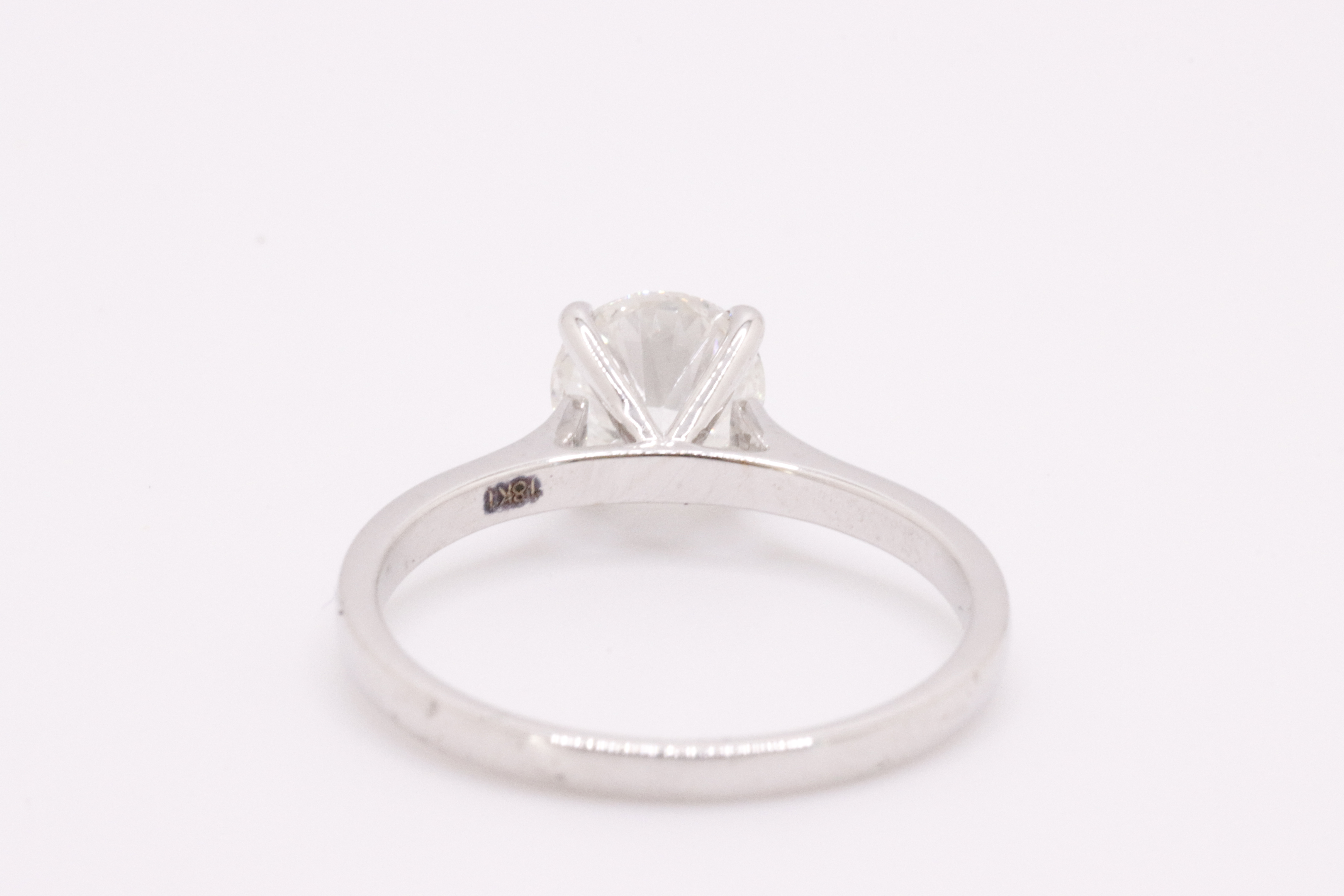 Round Brilliant Cut Natural Diamond Ring 1.09 Carat I Colour SI2 Clarity EX EX EX - GIA - Image 6 of 9