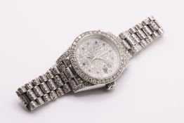 ** ON SALE ** Rolex DateJust 26mm White gold & Diamonds / Diamond Bezel & Bracelet