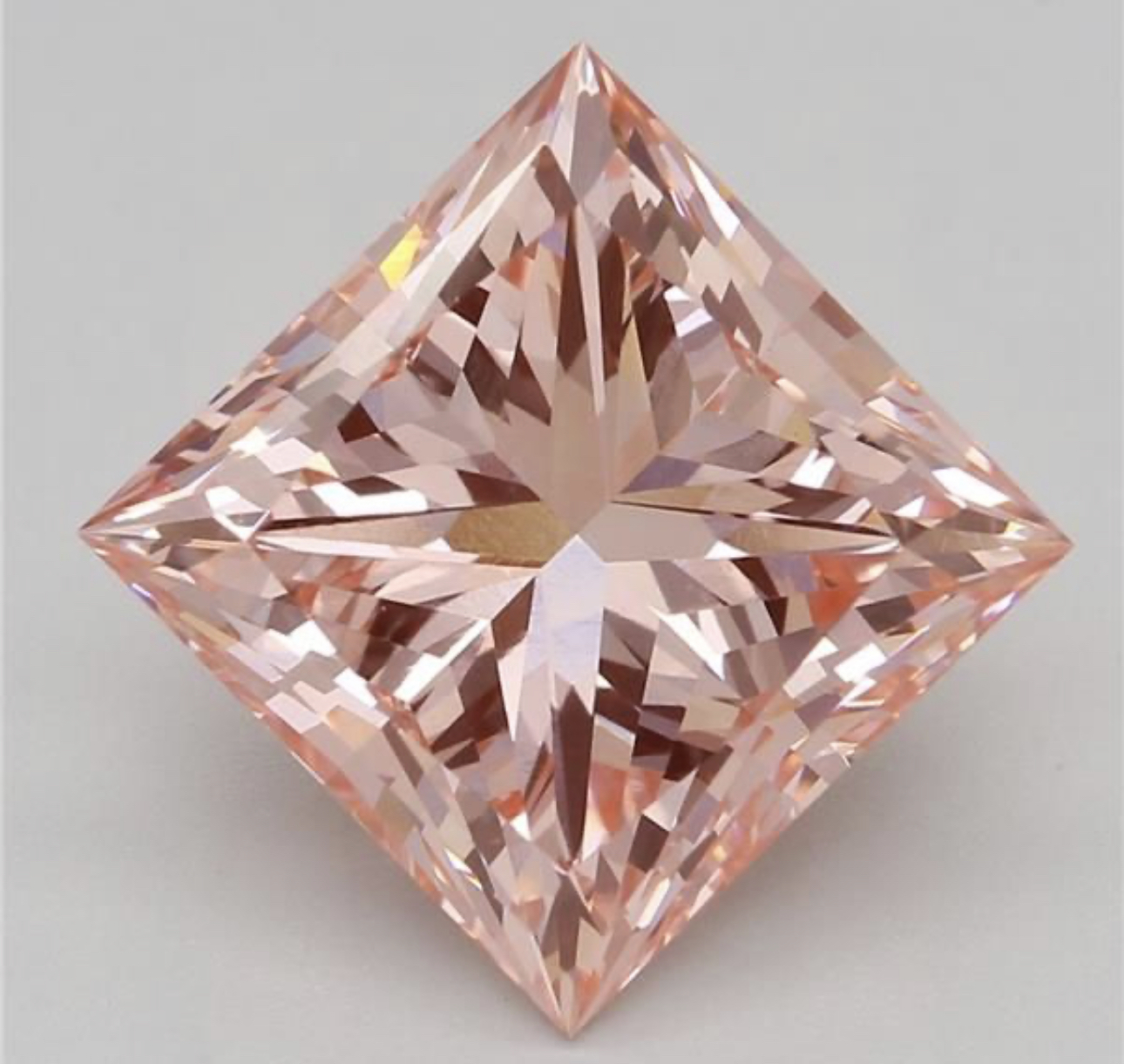 Princess Cut Diamond Fancy Pink Colour VVS2 Clarity 3.02 Carat EX EX - LG593370815 - IGI