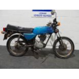 Honda CB100 motorcycle project, 1999. 98cc. Frame no. 1010398. Reg YCC 917W, No docs, no keys