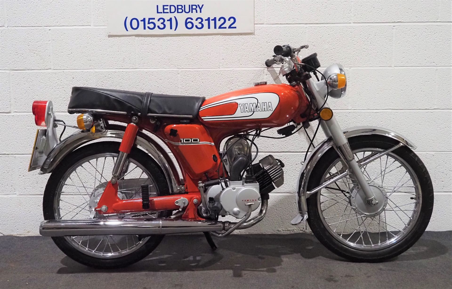 Yamaha YB100 motorcycle, 1976, 97cc. Frame no. L2-212636 Engine no. L2-212636 Runs and rides well,