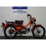 Honda CT90 Trail motorcycle. Frame no. CT90-1700218. Engine turns over, comes with NOVA certificate.