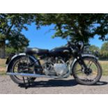 Vincent Rapide motorcycle. 1950. Runs but will need recommissioning as its been stood for some time.