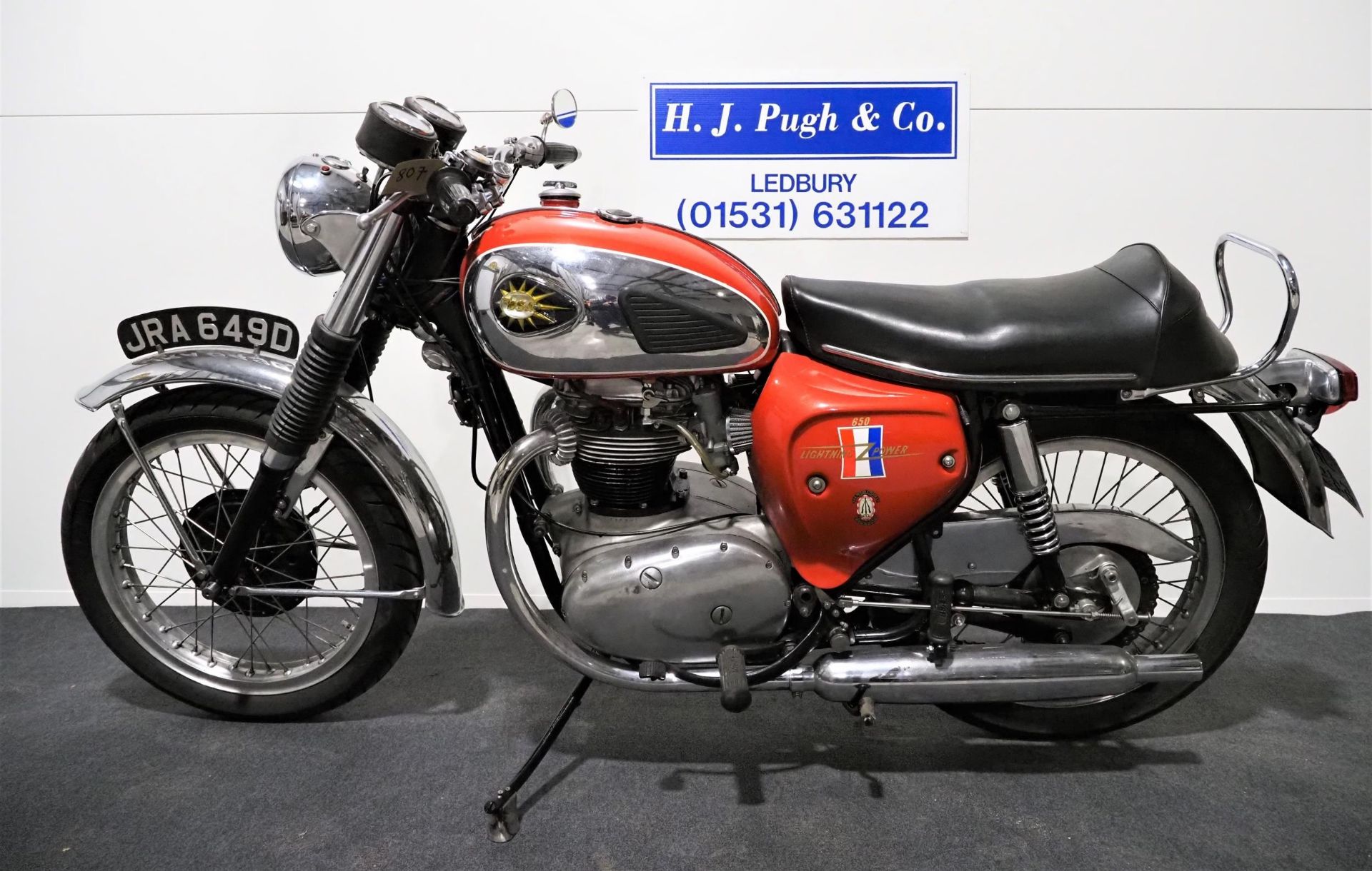 BSA 650 lightning motorcycle. 1966. 650cc. Frame No on motorcycle reads- 1310 Engine No on - Image 7 of 7