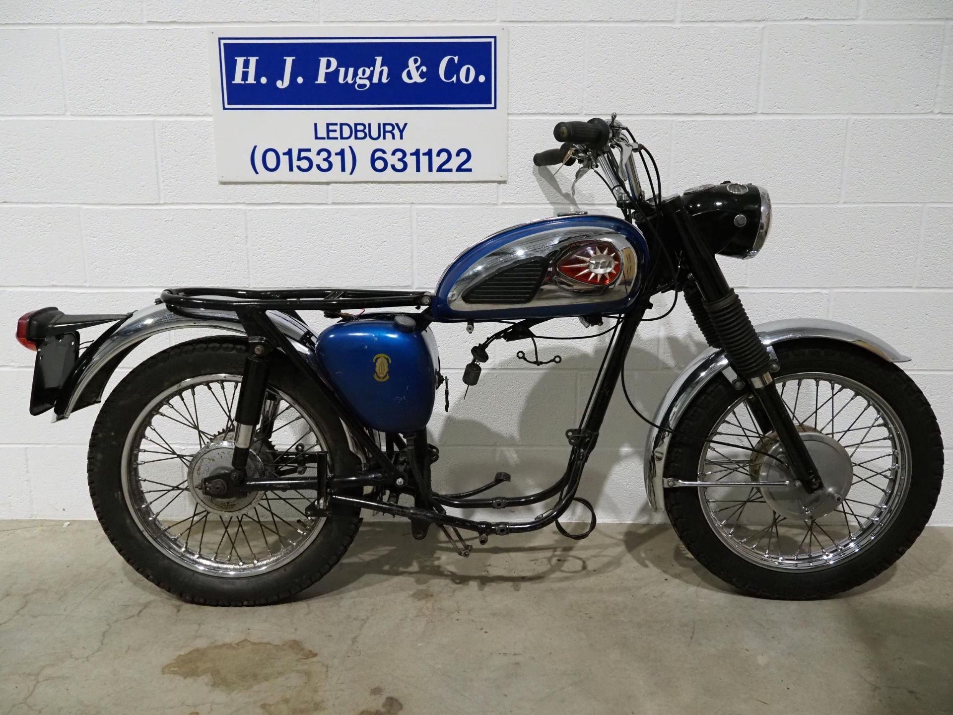 BSA B40 rolling chassis. 1965. Frame No. B40-9182